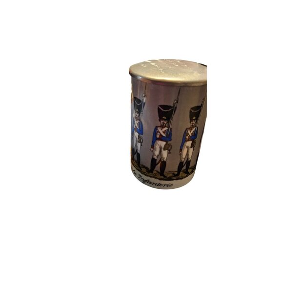 VINTAGE GERMAN LIDDED GLAZED POTTERY STEIN * ROYAL BAVARIAN INFANTRY * apx 9" - Picture 12 of 15